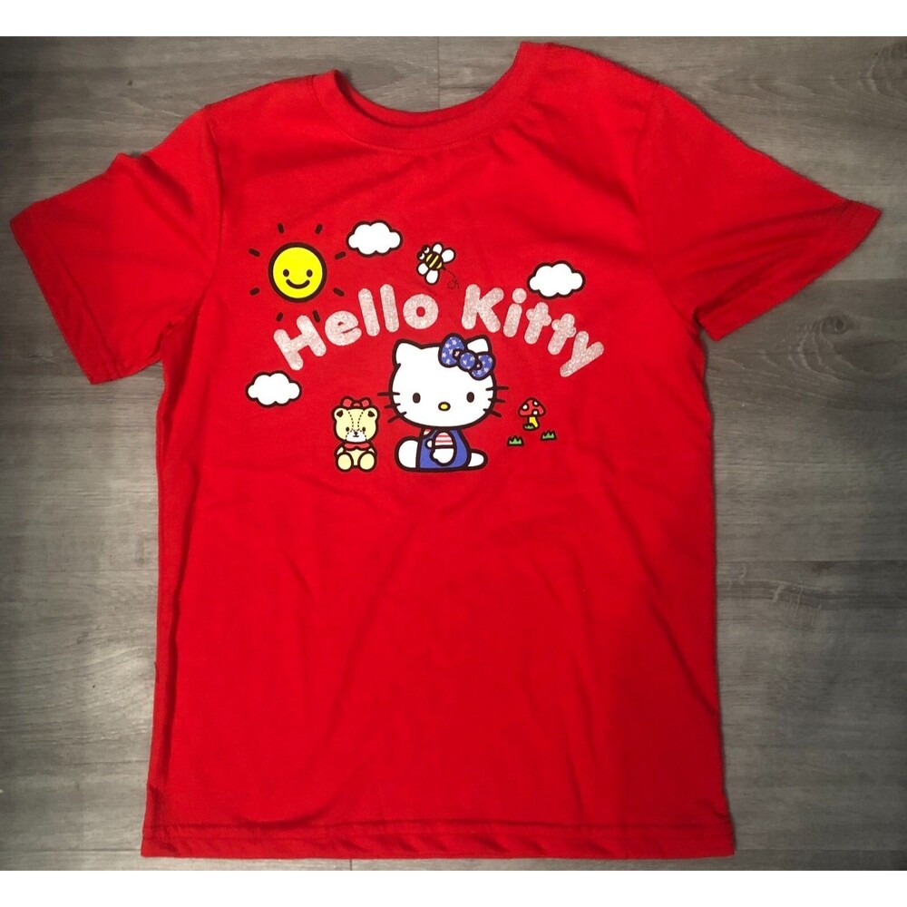 Girls Hello Kitty Red Shirt Size Medium NWT B2